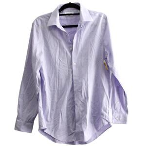 Calvin Klein Cotton Herringbone Slim Fit Dress Shirt Size M NWOT
